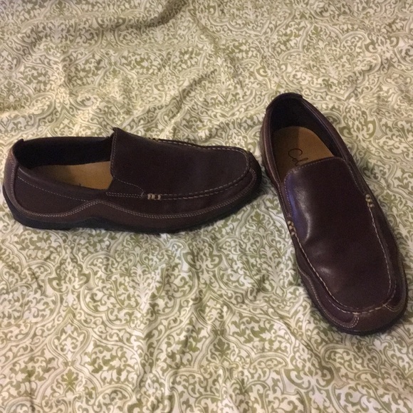Cole Haan Mens Brown Leather Loafer Shoes Size 8 Contrast Stitching Slip On - Picture 7 of 7